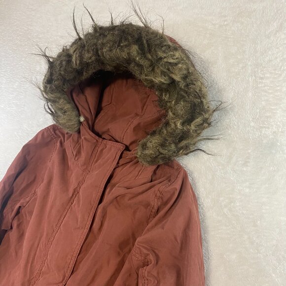 Abercrombie & Fitch 3 in 1 Parka Jacket Women S Ultra Faux Fur Hood Black - Picture 2 of 13